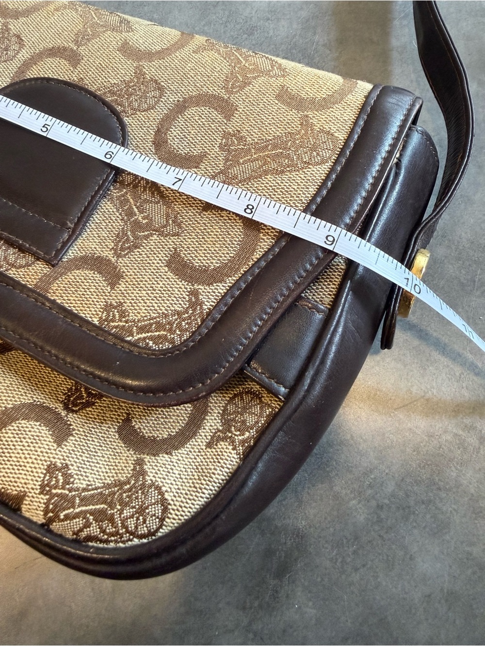 Celine Vintage ‘70s C Sulky / C Macadam Horse Carriage shoulder bag - Picture 8 of 16